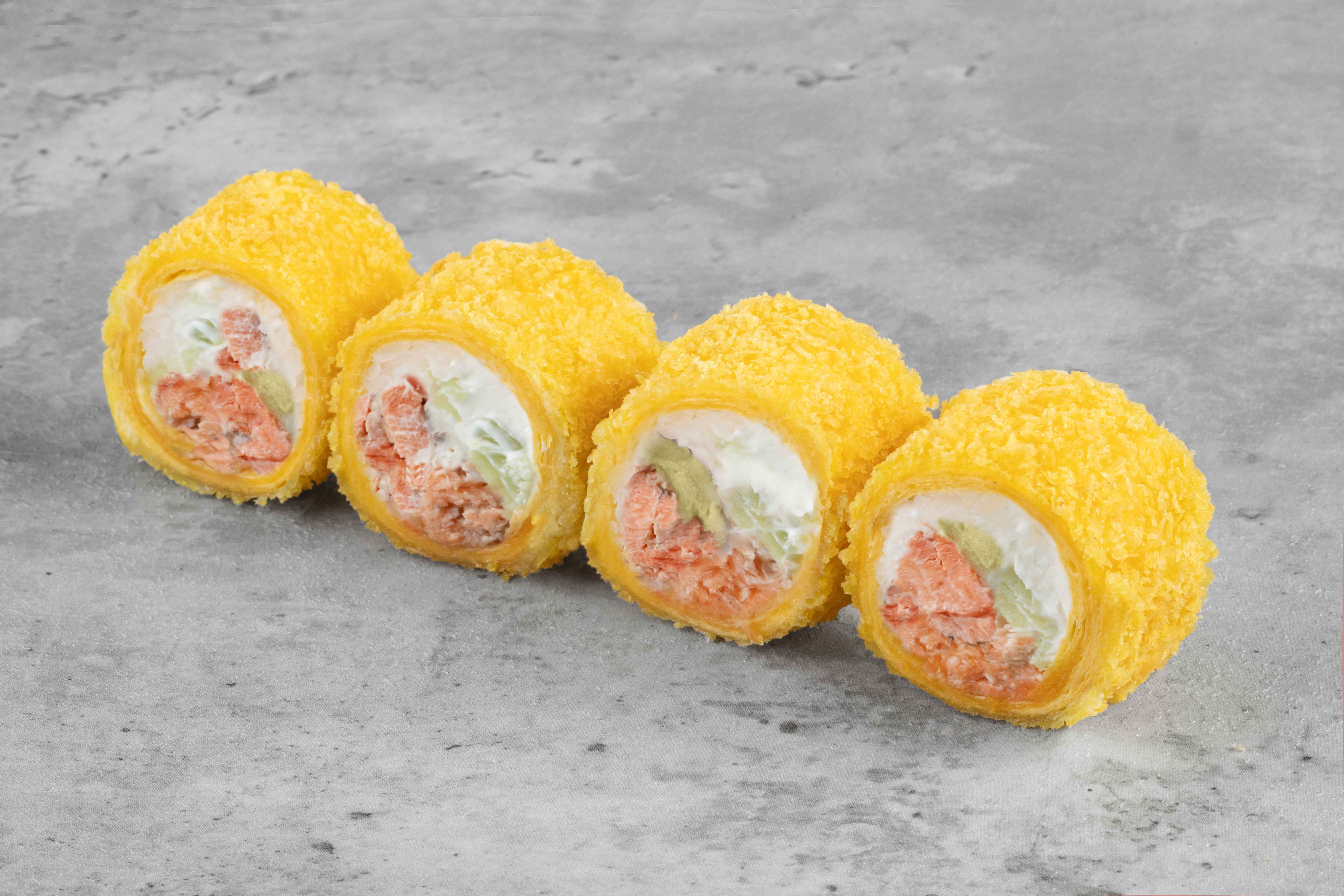 Темпура тортилья с томленым лососем (добавки не включены)